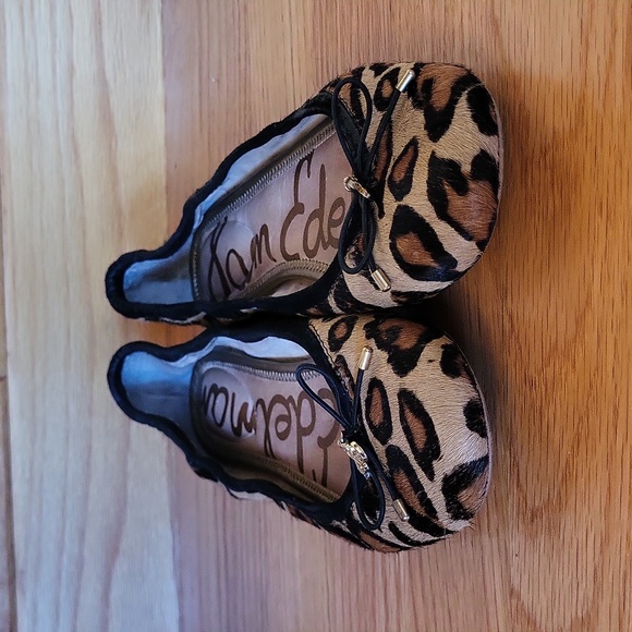 Same Edelman Sizs 6.5 Cheetah Ballet Flats - Picture 2 of 6